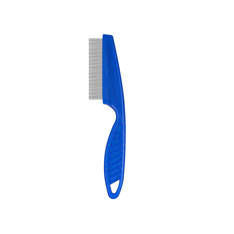 1Pc Rabbit Grooming Brush Small Pet Hair Remover Flea Comb Shampoo Bath Brush for Rabbit Hamster Guinea Pig Cleaning Tool: Blue 14cm