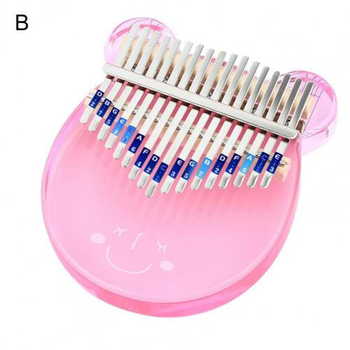 Kalimba Transparent 17 touches, Faux cristal acrylique, piano à pouce, escalade, instrument de musique, machine à teclado: Pink B