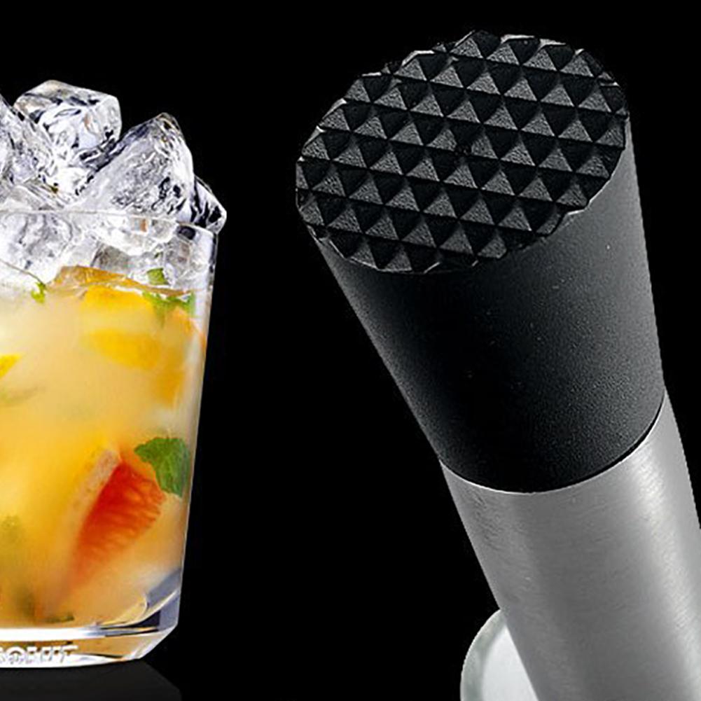 Stainless Steel Wine Mixing Stick Cocktail Shaker Ice Crusher Barware Tool With Crushing Hammer DIY Drink Fruit Muddler Crushed