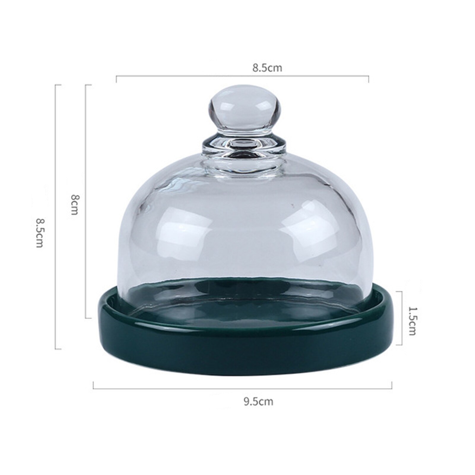 Nordic Ceramic Fruit Cake Tray With Lid Transparent Glass Cover Dessert Plate Food Display Decorative Kitchen Storage Container