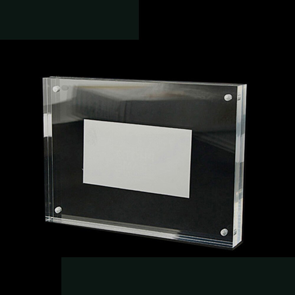 1Pc Clear Fotolijst View Zowel Dubbelzijdige Magnetische Acryl Blok Foto Diy Thuis Slaapkamer Dek Decor Christmas