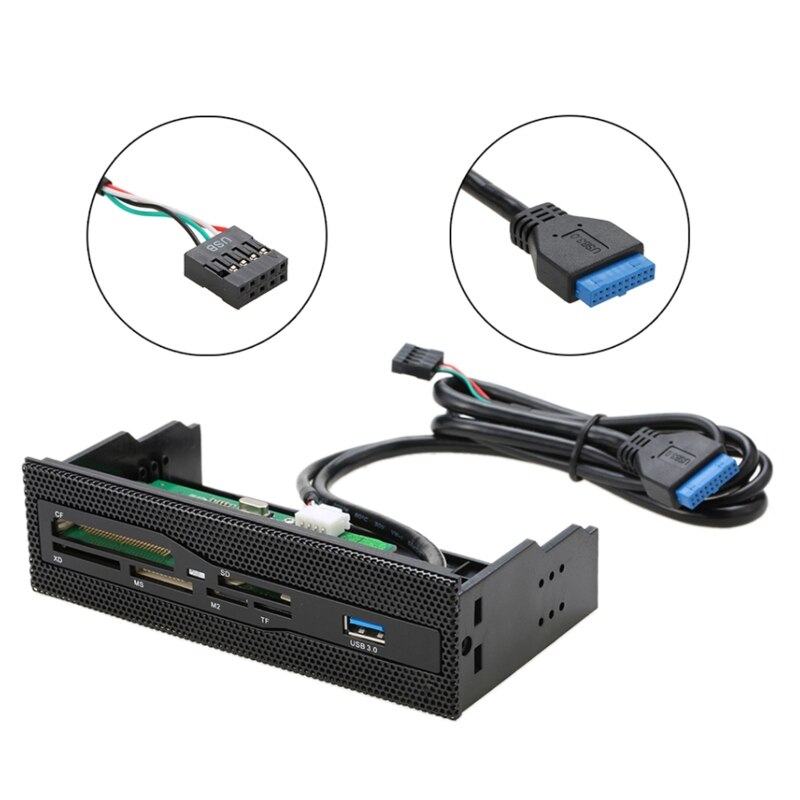 Media Dashboard USB 3.0 Front Panel M2.MSO SD MS.XD CF Card Reader for Computer .