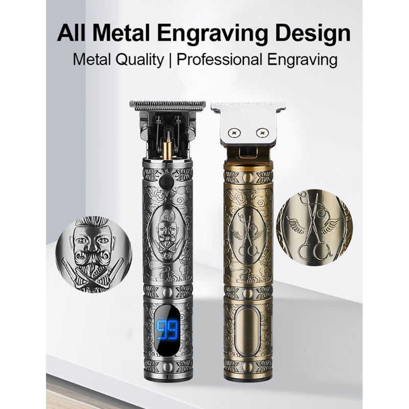 Hair Clippers Men T-Blade Beard Trimmer Barber Rechargeable Grooming Kit Cordless Haircut Machine