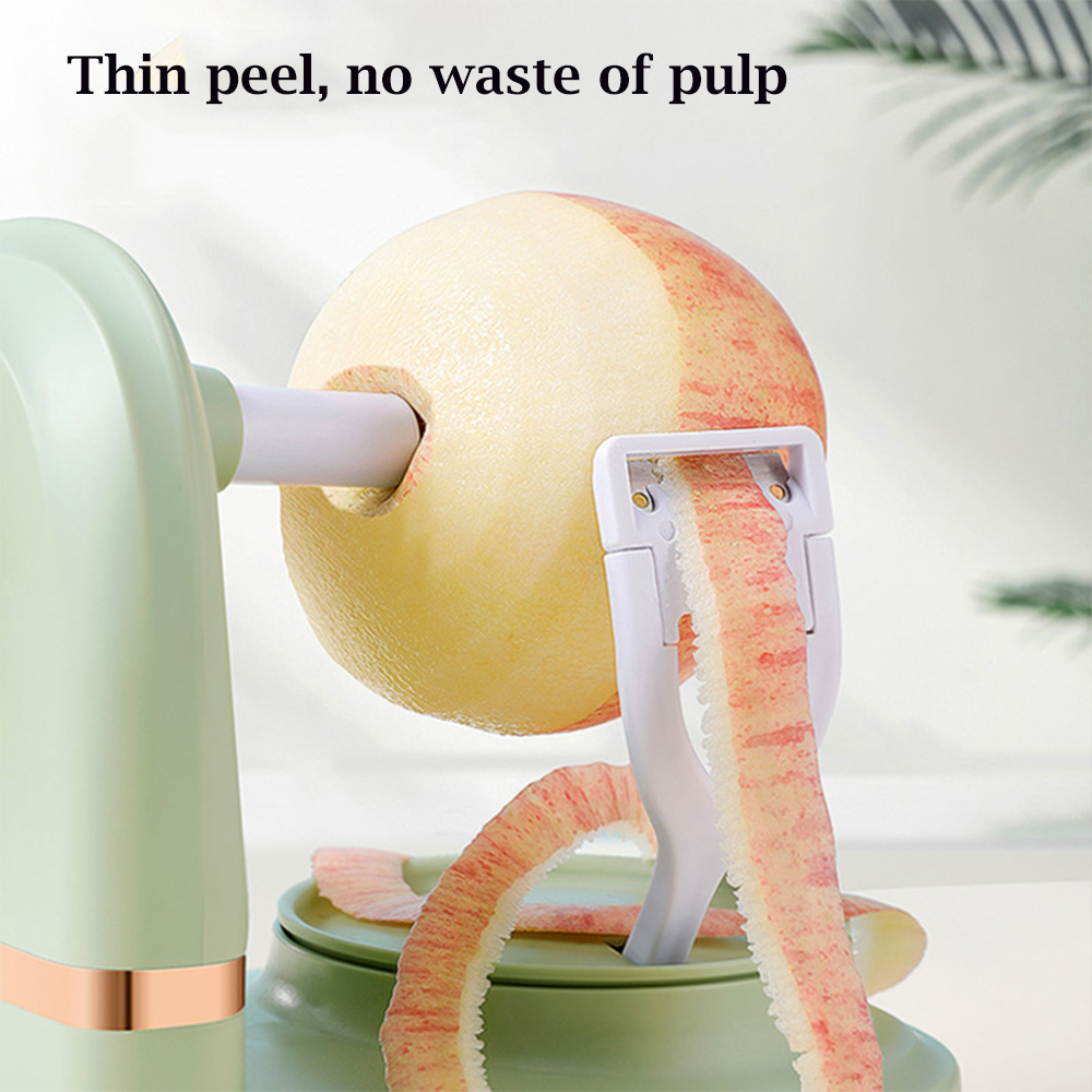 Pelapatate da cucina multifunzionale Pelapatate manuale a manovella Strumento per affettare mele e pere con divisorio per frutta e zoppo di ricambio