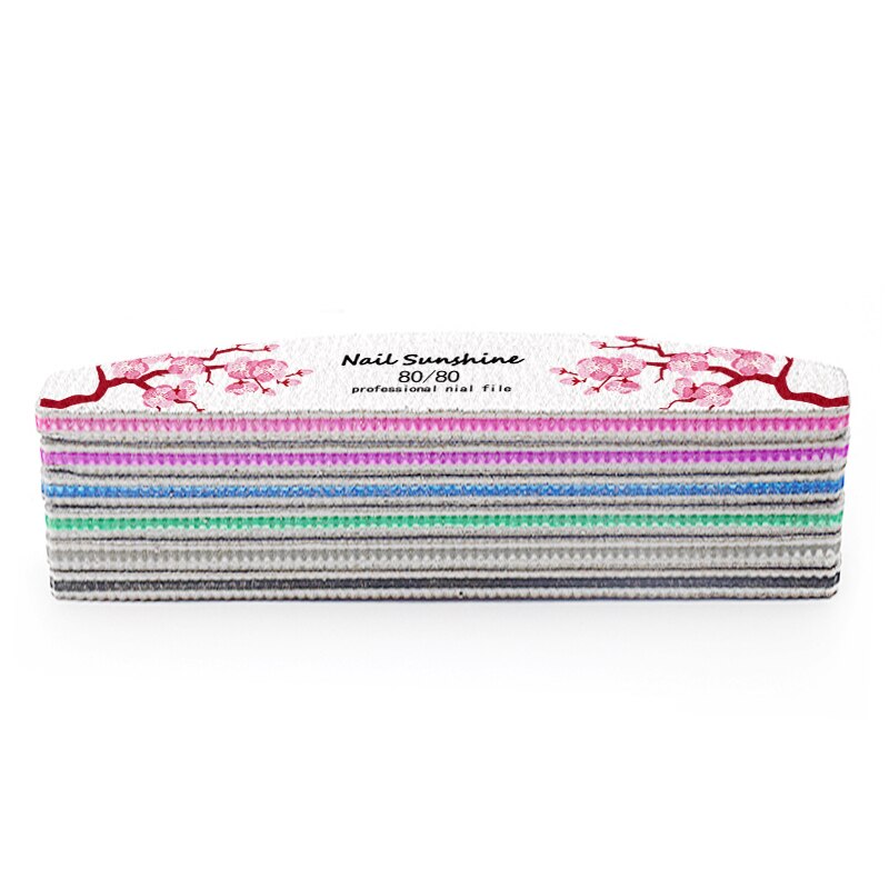 25/50Pcs Nail File Salon Nail Files Reusable Nail File Flower 80/100/150/180/240 Manicure Tools