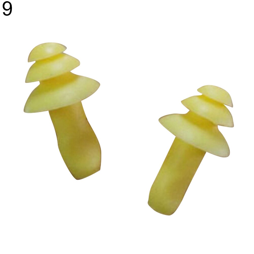 1 Pair Silicone Ear Plugs Comfortable Anti Noise Snore Study Sleep Earplugs Sound Defenders Protector Earplugs For Travel: Yellow