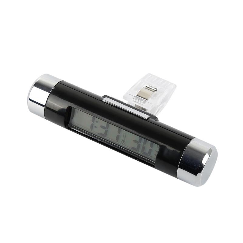 Multi-Functionele Auto Digitale Klok Thermometer Automotive Hygrometer Decoratie Ornament Klok Voor Auto Fiets Motorfiets Auto: 01