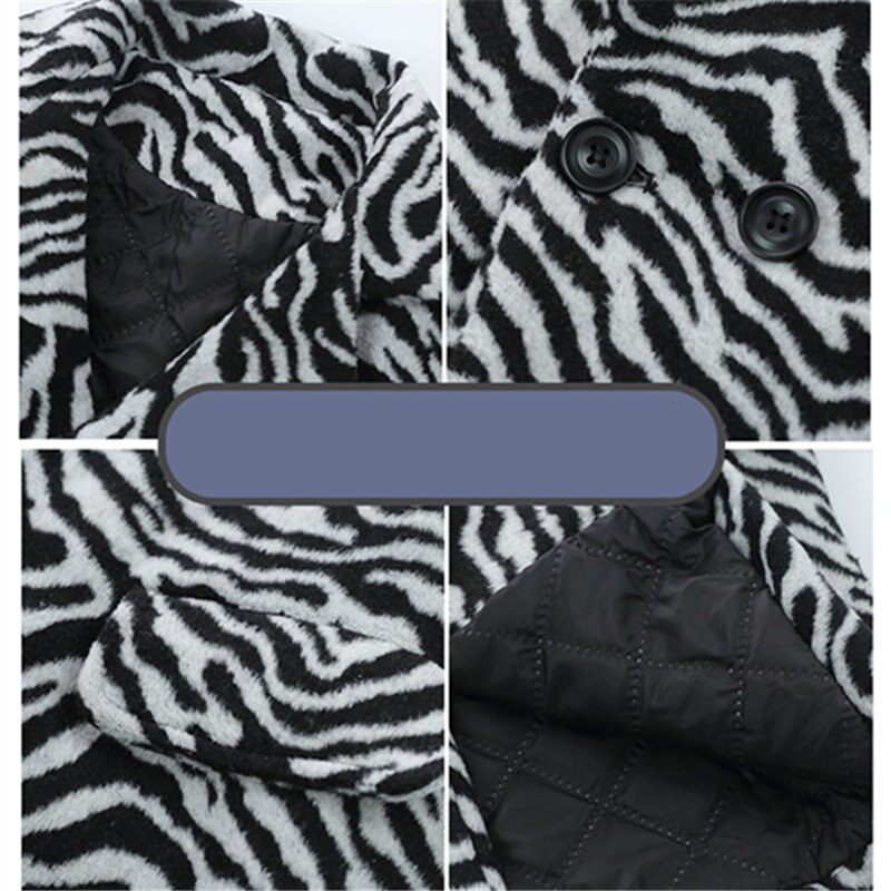 Chaqueta de lana de camuflaje con raya de tigre para niños y niñas, abrigo de mezcla, cálido, para invierno,
