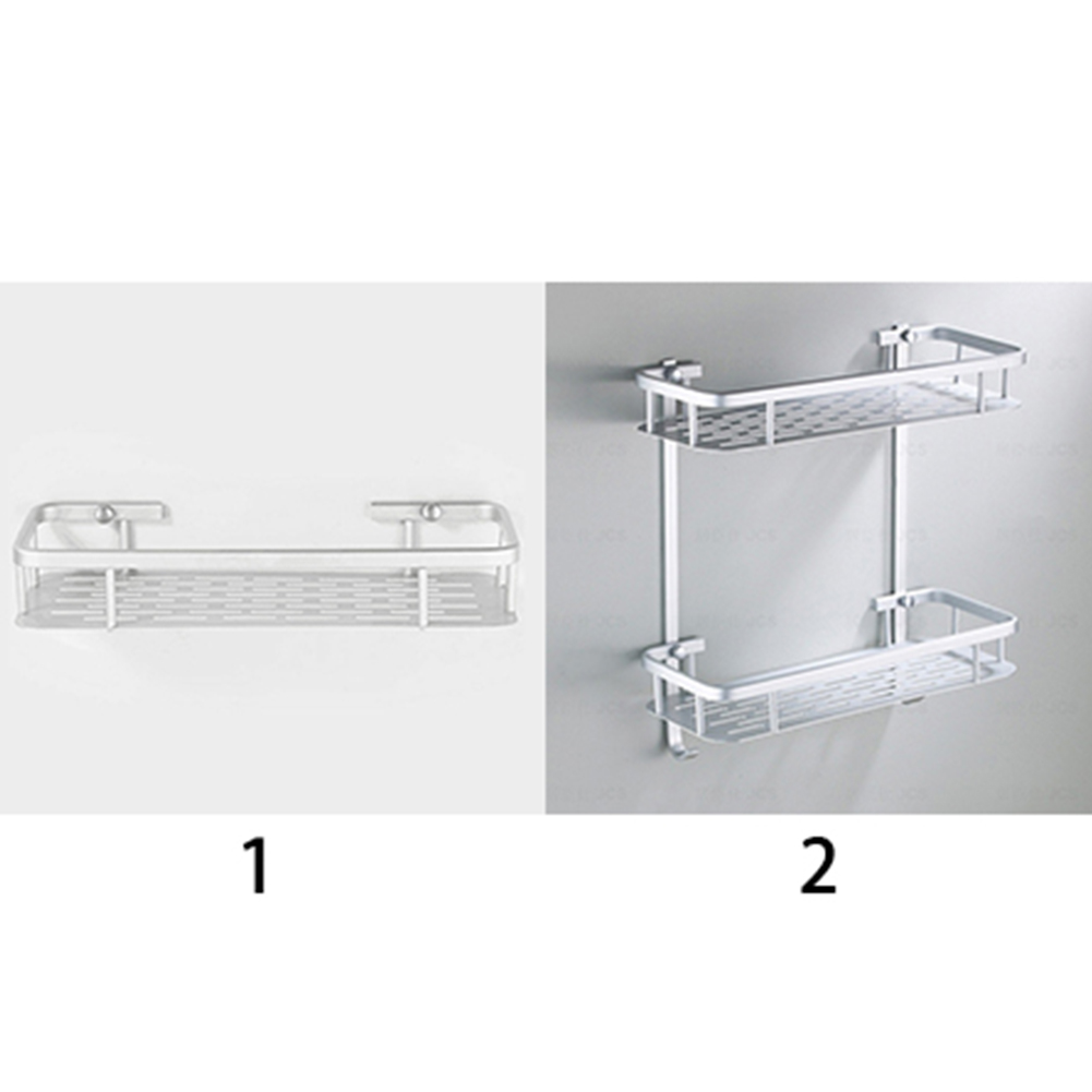 1/2 Tiers Aluminium Badezimmer Dusche Bad Halter Für Shampoos Dusche Gel Küche Hause Balkon Regal Hängen Lagerung Rack