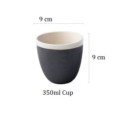 Keramisk tallerken i japansk stil nudelskål hjemme spise bolle vannkopp flat tallerken suppe grunt suppe middagstallerken servise: 350ml kopper