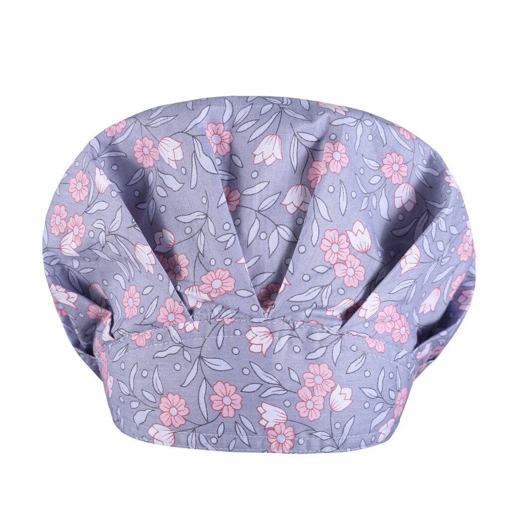 Scrub verpleegkundige hoed knopen bedrukte gorros quirurgicos bouffant sanitaire muts met zweetband cartoon print verpleegkundige mutsen scrub muts