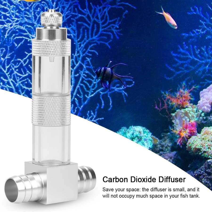 Aquarium CO2 Diffuser Roestvrij Stee Aquarium Carbon Dioxid Diffuser Verstuiver CO2 Bubble Teller Aquarium CO2 Tool