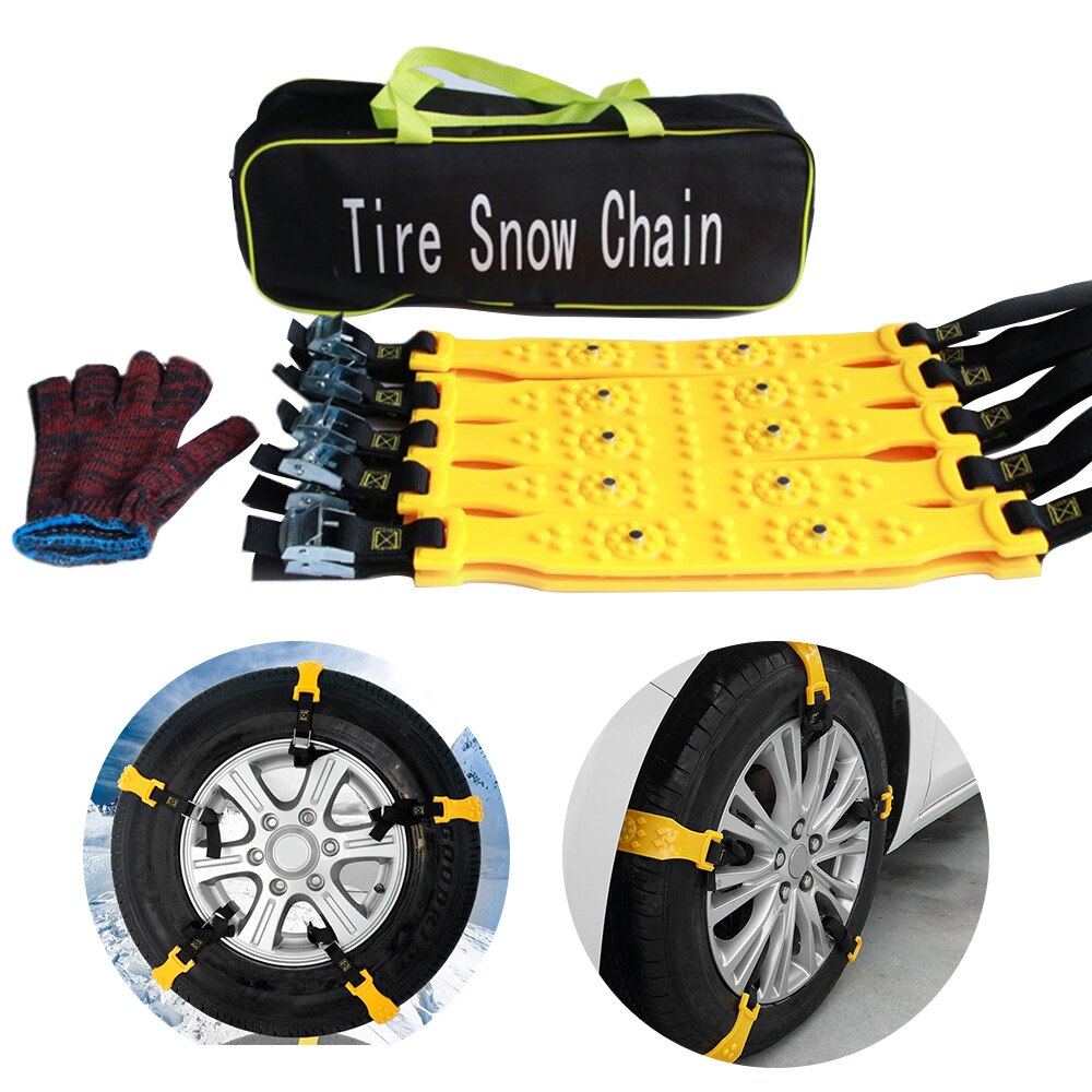 10 pçs/set TPU Correntes De Neve Inverno Pneu De Carro Universal de Segurança Viária Correntes nos Pneus de Neve Escalada Lama Terreno Carro Anti Derrapante accessries