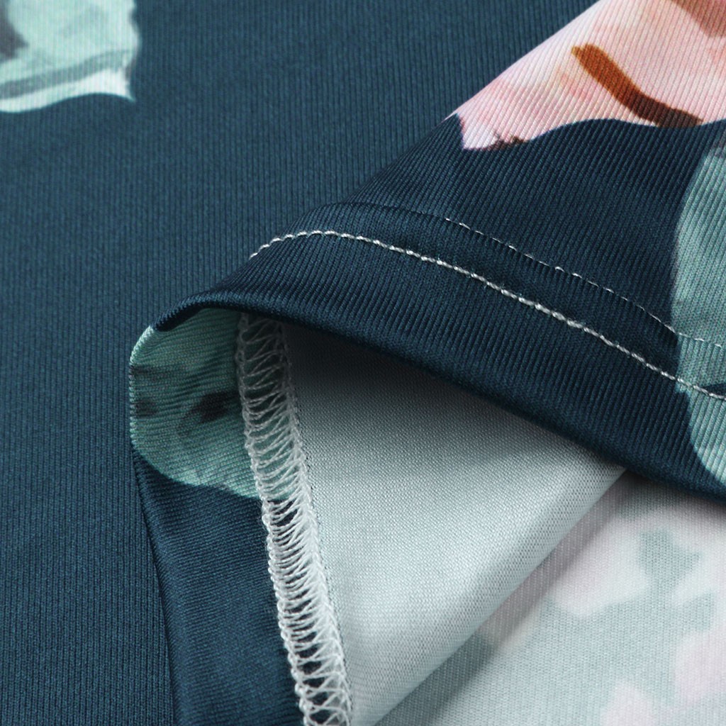 Naisten kesäinen äitiysmekko raskaana oleville naisille, lyhythihainen, o-kaula-aukkoinen, rento ja mukava kukkakuvioinen mekko ilmaisella toimituksella  z4