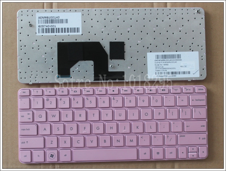 605740-001 Voor Hp Mini 210-1000 210t-1000 210-1000vt 2102 Us Roze Laptop Toetsenbord