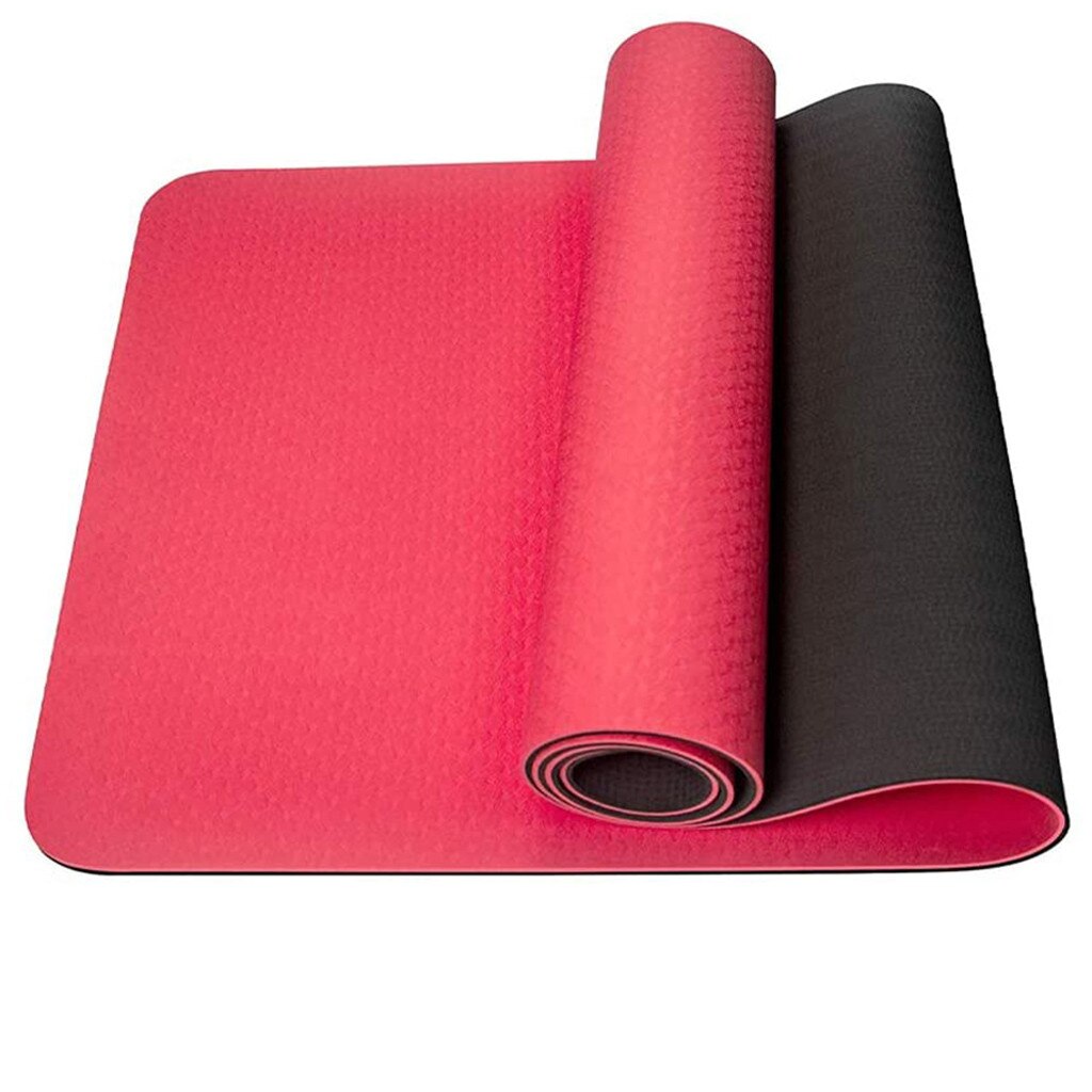 Yoga Mat Met Mesh Bag 6Mm Dikke Antislip Gym Oefening Fitness Pilates Non Slip Fitness Oefening Mat Oefening mat #30: Red