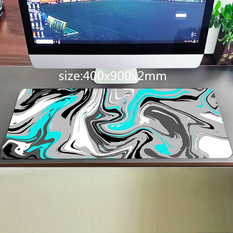 900x400mm XXL Gaming Mouse Pad Large Rubber Gamer Art Table Computer Mousepad Soft Mause Pad XL Abstract Keyboard Desk Play Mats: 400x900x2mm 1