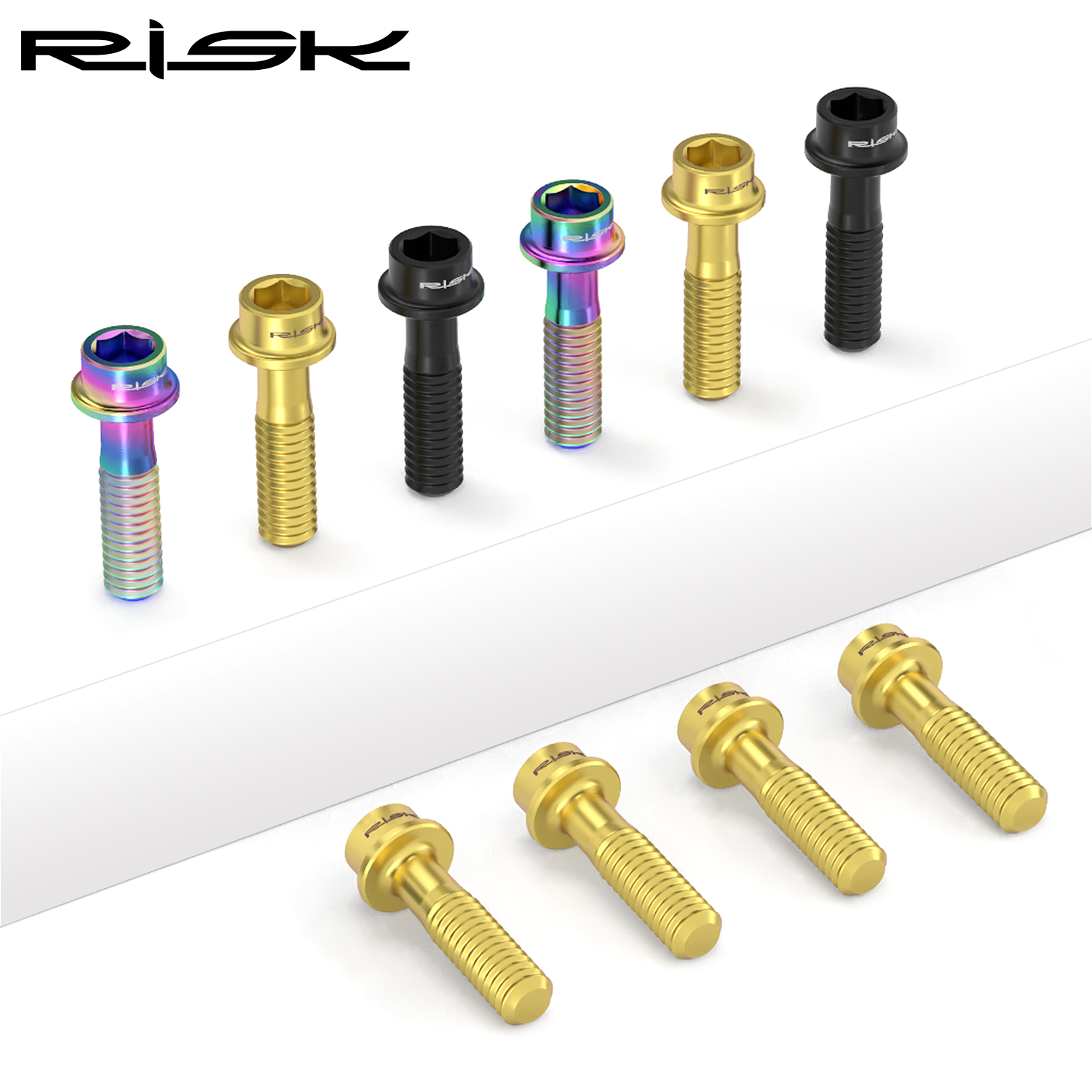 Risiko 6 Stück m5x16mm/m5x18mm Titan Spindel schrauben Schraube Fahrrad Fahrrad MTB Lenker ultraleichte Vorbau feste Schraube Fahrrad zubehör