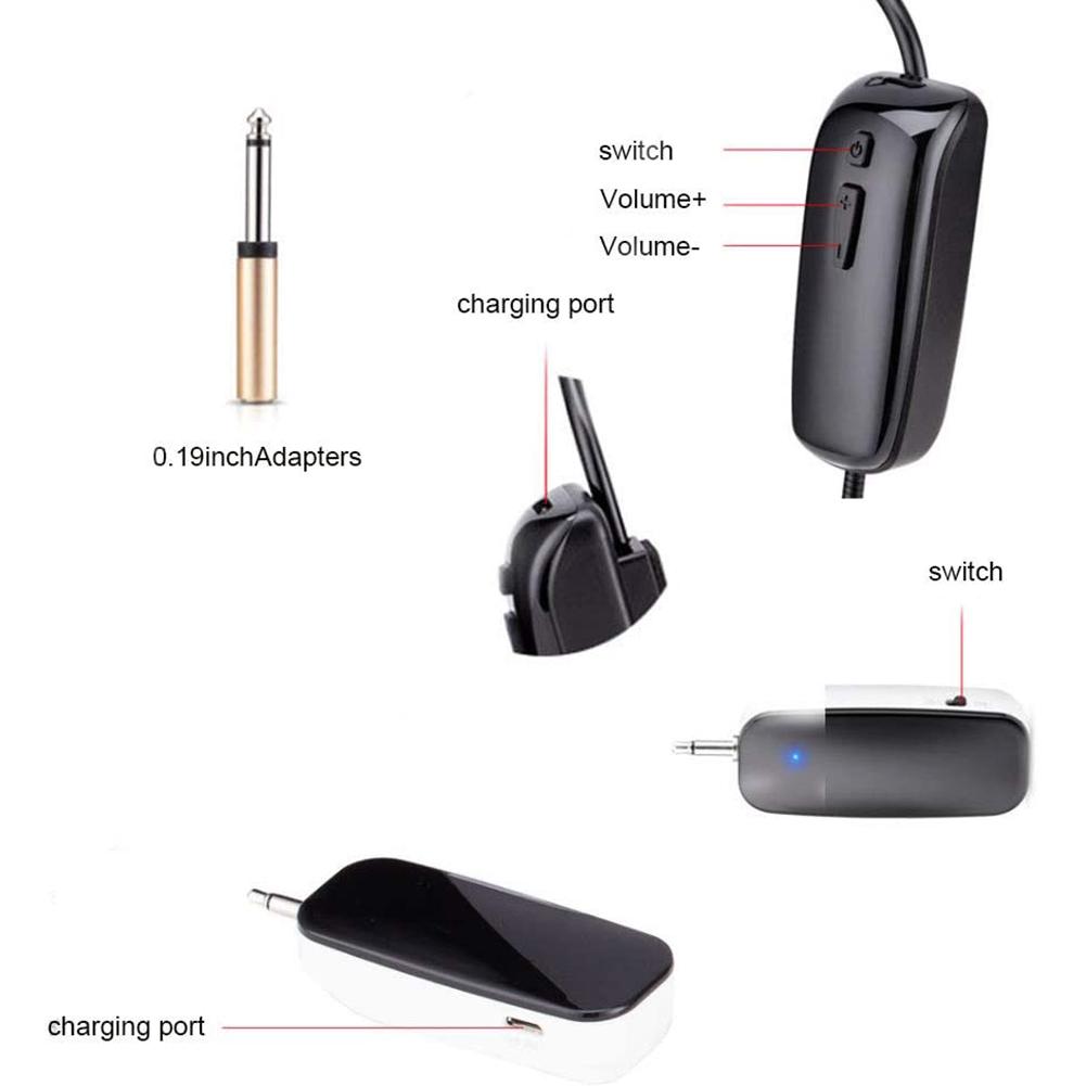 2 in 1 Handheld UHF Wireless Microphone Head-Wear Mic Volume Amplifier for Speech Teaching