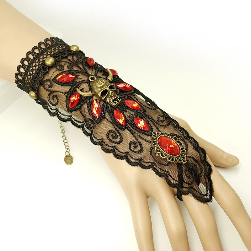 Bracelet Vintage Steampunk Gloves For WomenWrist Cuff Gear Lace Handwear Accessories Couple Bijoux: 3