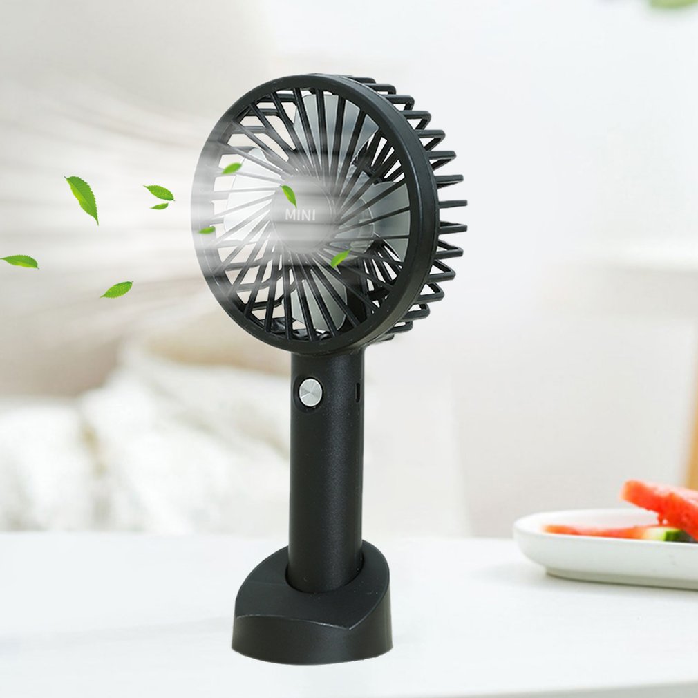 Portable USB Rechargeable Fan Mini Handheld Air Cooling Fan Desktop Ventilation Fan With Base 3 Modes For Travel Outdoor Cooler