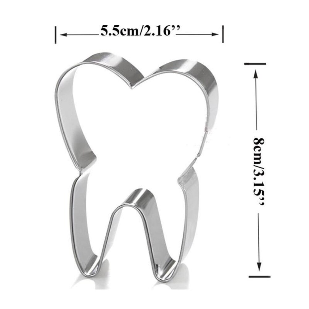 3 Stks/set Rvs Tandpasta Cookie Cutter Cakevorm Diy Tand Tandenborstel Biscuit Mold Fondant Bakken Tools