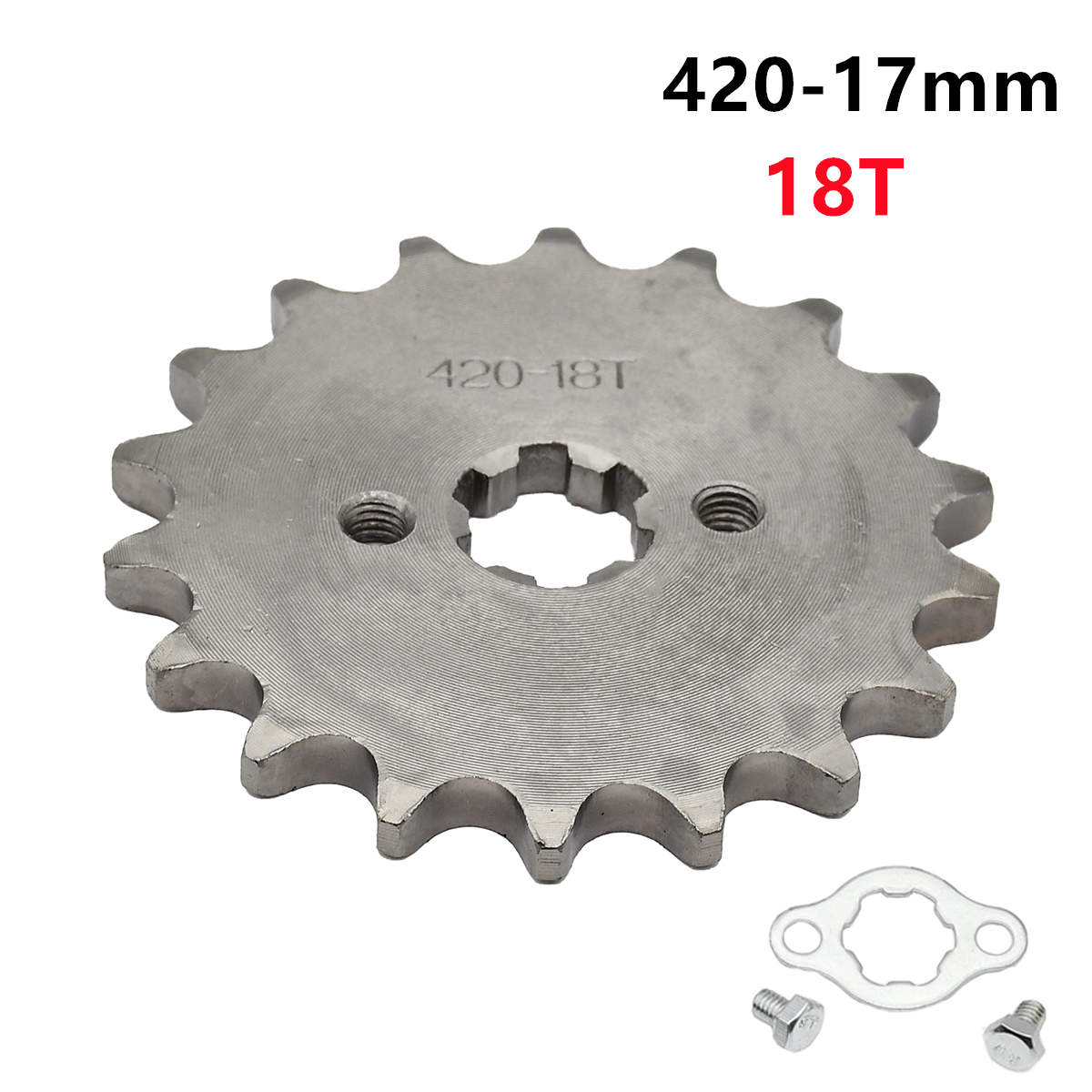 420H Chain 420 17mm 10 -19 Teeth Front Engine Sprockets For Taotao Kayo BSE Xmotos Apollo SSR Monkey Dax 110 125cc Dirt Pit Bike: Silver
