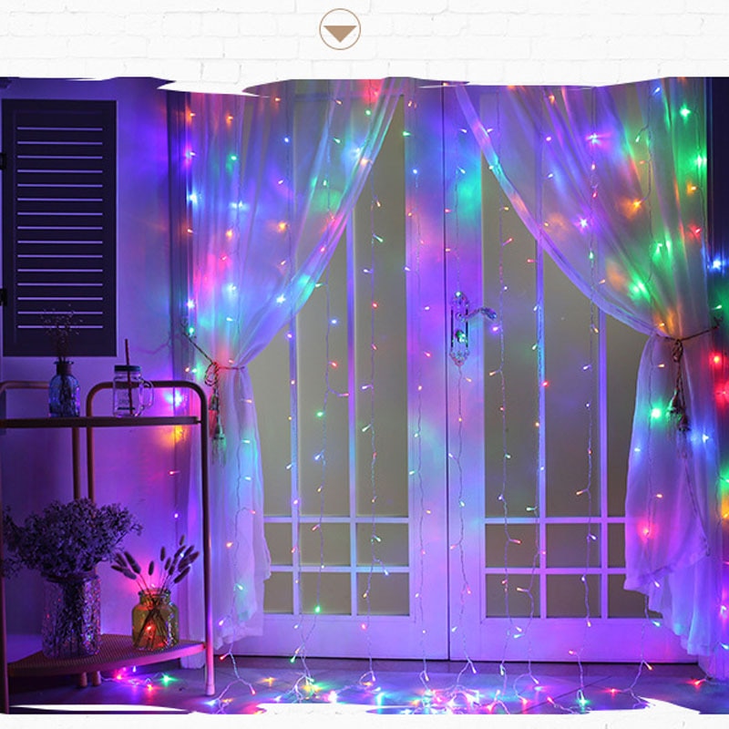3x1/3x2/3x3/6x3M LED Icicle Curtain String Lights Christmas Fairy Light garland Outdoor Home For Wedding/Party/Garden Decoration