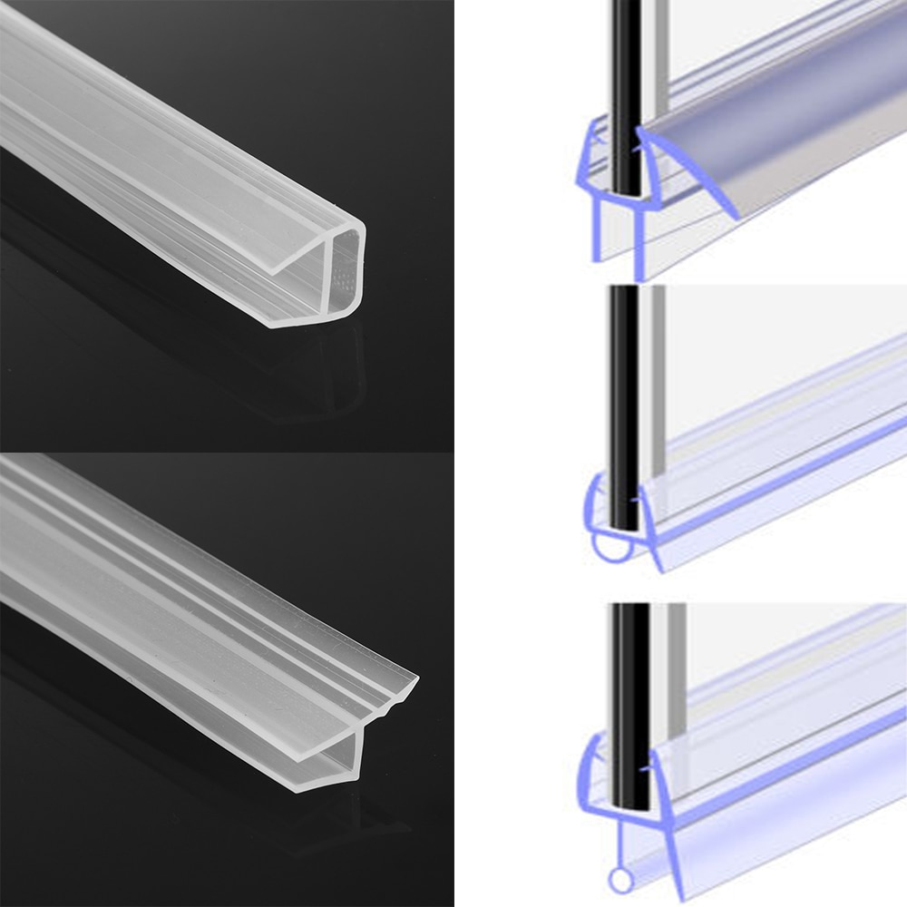 1M 6-12Mm Glazen Deur Tochtstrip Afdichting Strip Nuttig Venster Bad Screen Siliconen Rubber Afdichting Strip Thuis improvement Hardware