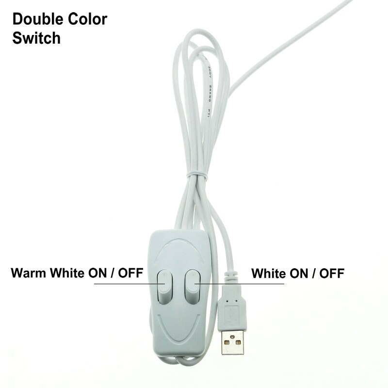 USB LED Bar Light DC 5V Eyes Protection LED Rigid Strip LED Reading Light.: Double Color / 35cm