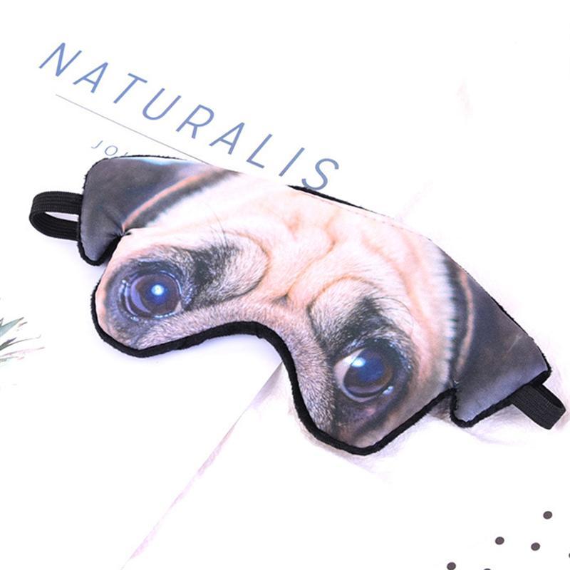 3D Hund aufbringen Auge Maske Lustige Schatten Nickerchen Abdeckung Augenbinde Schlaf Maske Augenklappe Schlaf Brille (Mops)