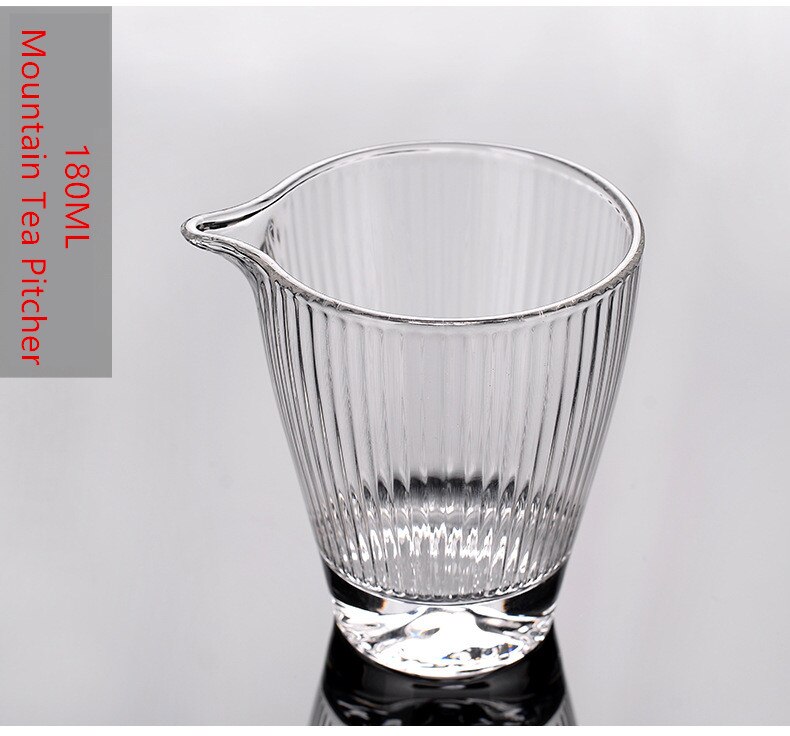 Glass Tea Pitcher Thickened Borosilicate Glass Serving Teacup Mountain Bottom Tea Coffee Wine Whisky Jug