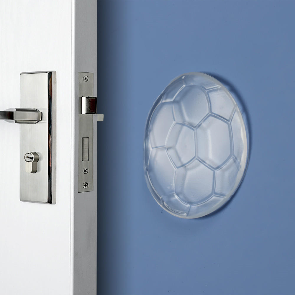 1pc PU Waterable Transparent Door Handle Bumpers Safety Shock Absorber Door Stoppers Wall Protection Security