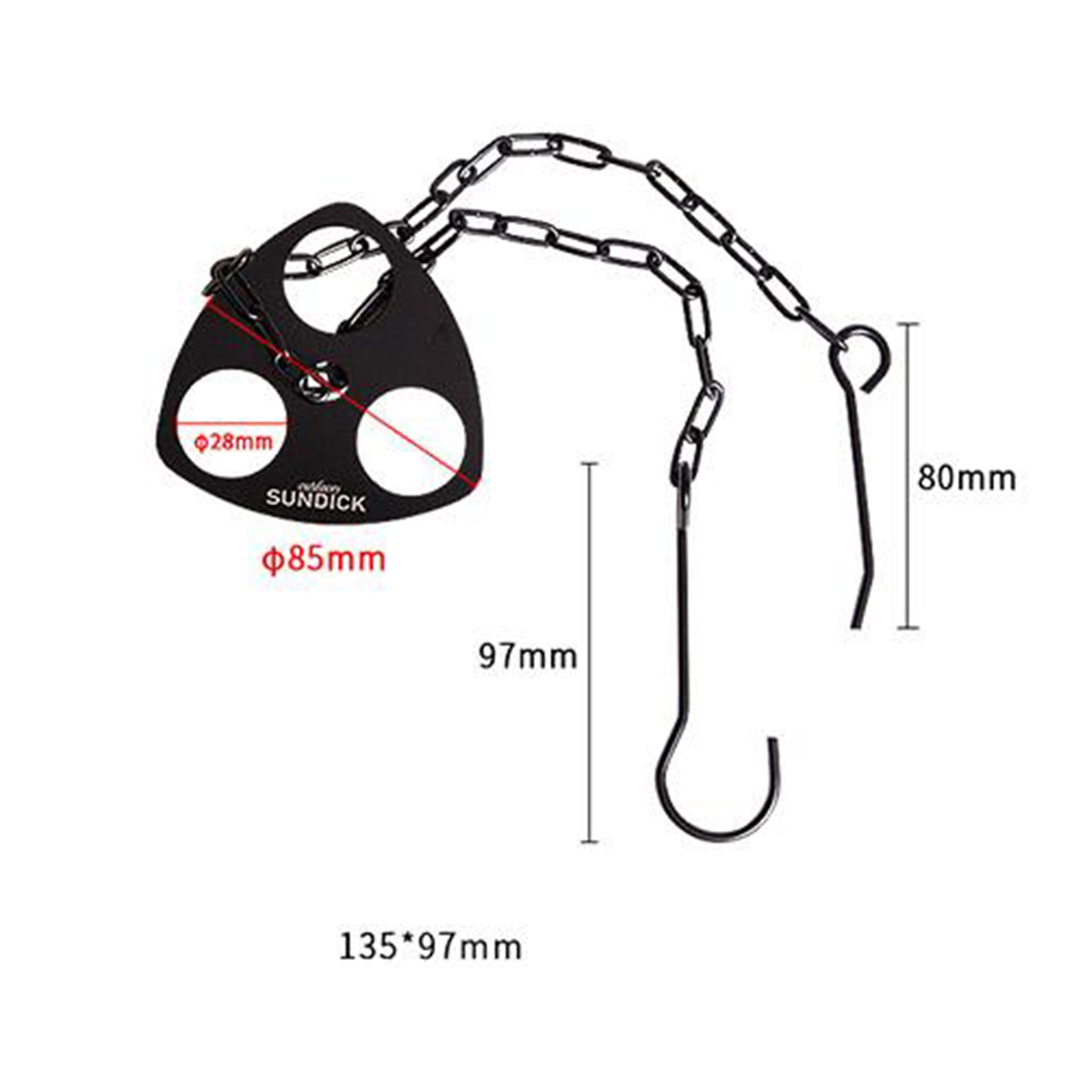 Camping Tripod Stainless Steel Cooking Cookware Pot Holder S Hook Durable