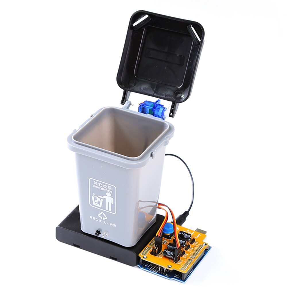 DIY Automatic Trash Can Robot Toy STEM Educational Robot Toy for Teens