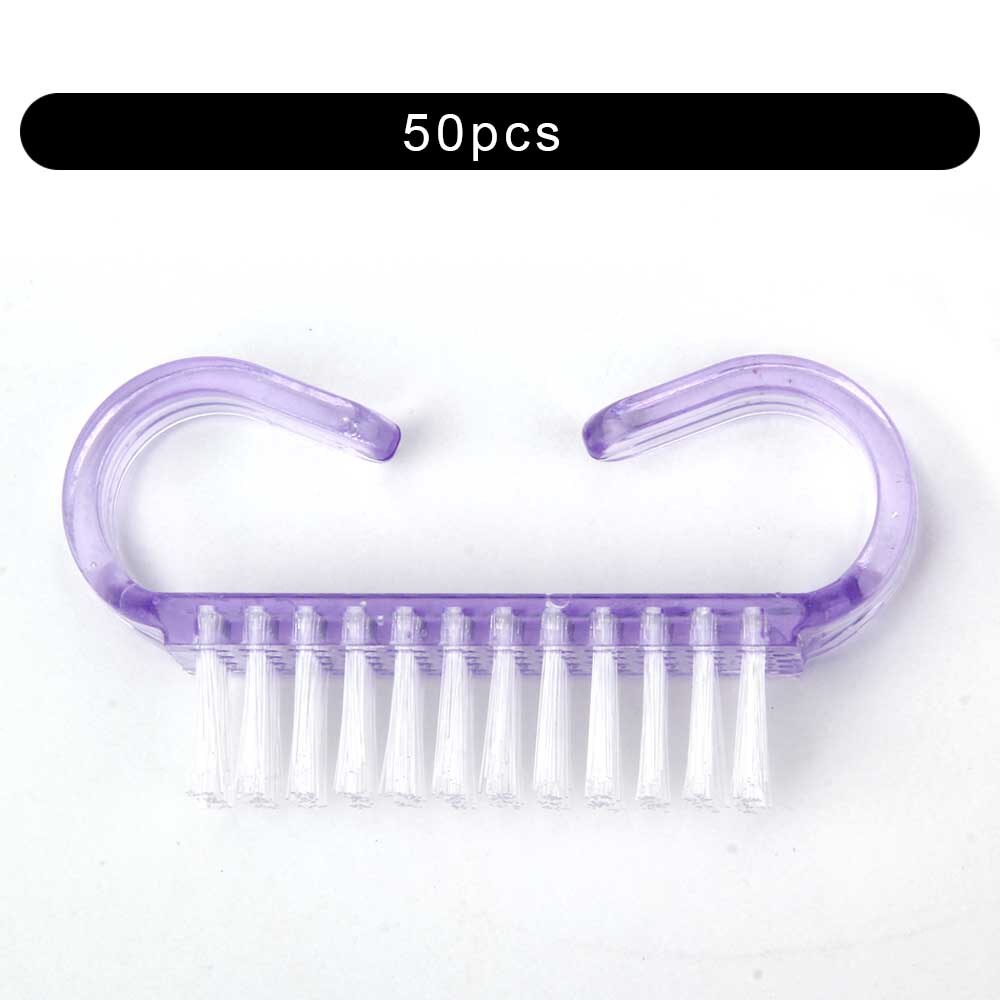 Reinigung Nagel Pinsel Nail art UV Gel Entfernen Maniküre Pediküre Werkzeug Kunststoff Finger Pflege Staub Sauber Griff Make-Up Waschen Für Frauen: YELLOW
