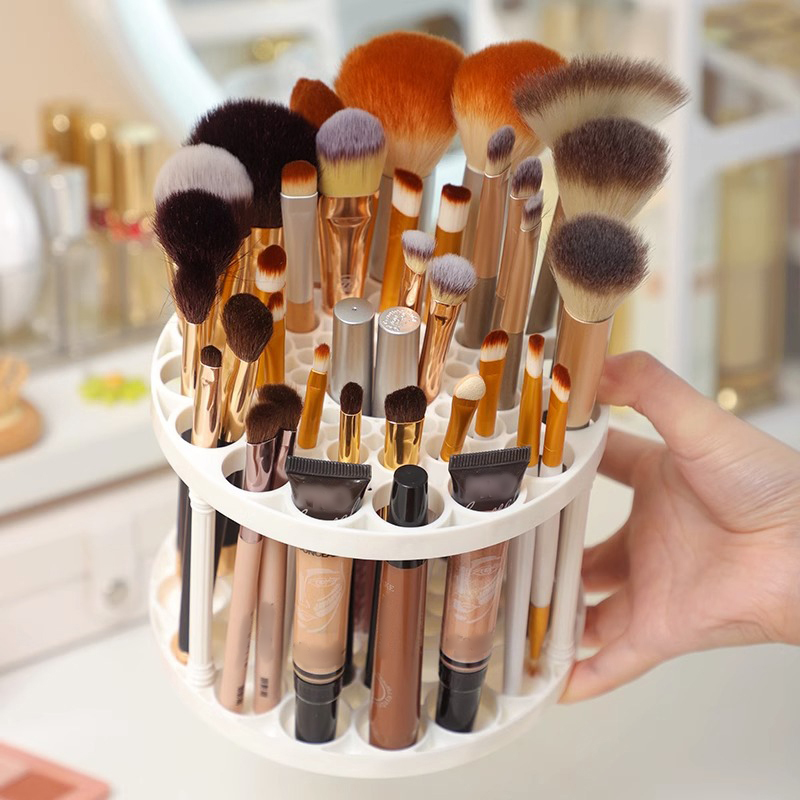 Large Capacity Makeup Brush Storage Bucket, Multi-Functional Cosmetics Display Rack, Eyebrow Pencil, Eyeliner, Lipstick Storage