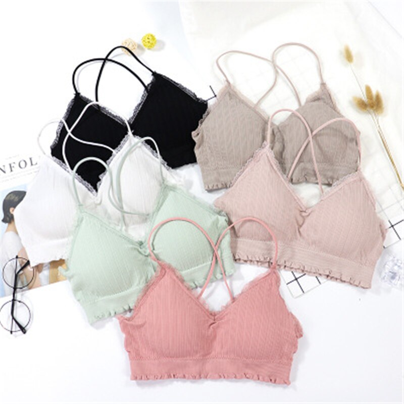 Sujetador de gimnasio acolchado para mujer, Tops de Yoga, sujetador inalámbrico de deporte sólido, ropa interior sin costuras de realce, chaleco de entrenamiento, lencería para correr