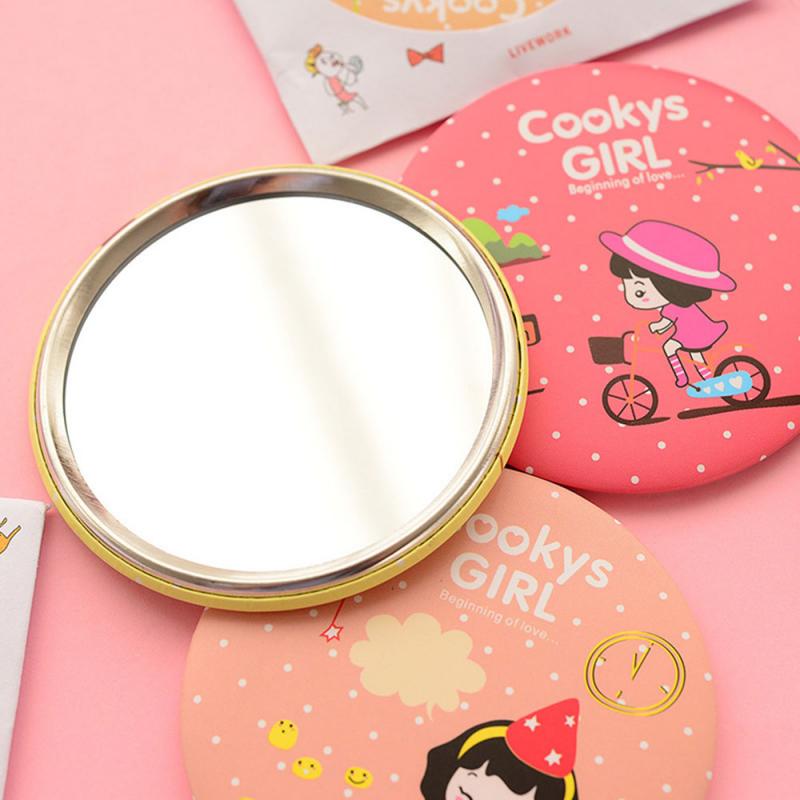 Mini Makeup Compact Pocket Floral Mirror Portable Make Up Mirror Girls Cosmetic Mirrors For