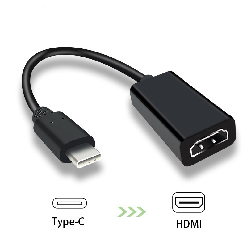 USB C zu HDMI 3 in 1 Kabel Konverter Pro Huawei Usb 3.1 Blitz 3 Typ C schalten zu HDMI 4K Adapter Kabel 1080P: Schwarz C Ausführung