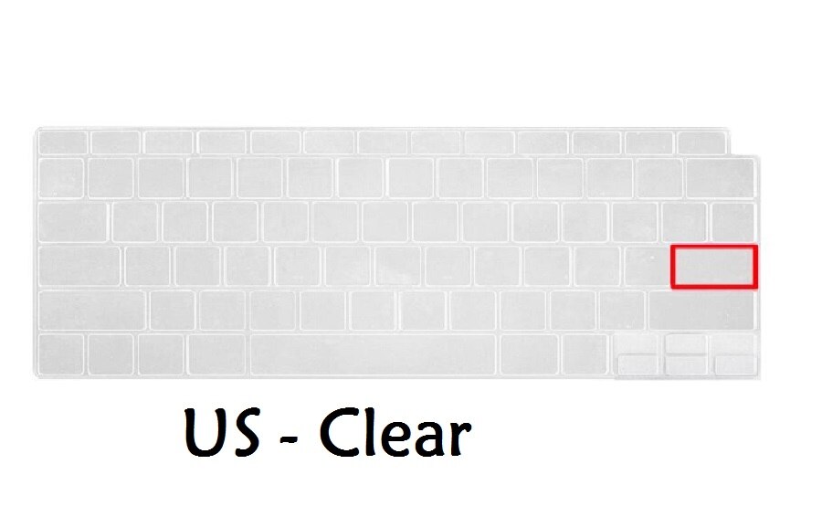 Russisch Voor Macbook Air 13 M1 Chip A2337 Russische Eu Us Keyboard Cover Soft Silicon Voor Macbook Air 13 m1 Chip Keyboard Skin: US-Clear