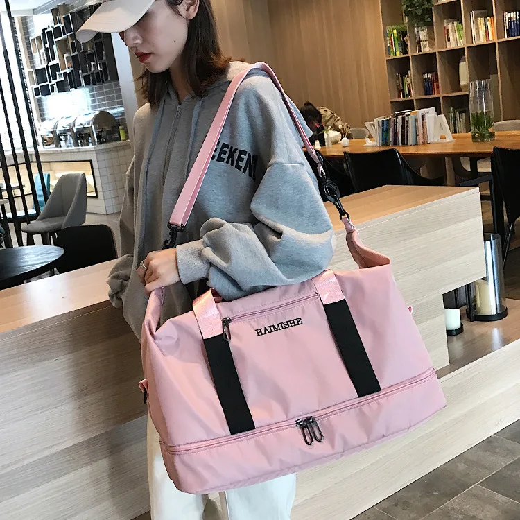 Travel Luggage Bag Gym Fitness Bags Waterproof Nylon Sports Handbags Women Yoga Swimming Tas Dry Wet Gymtas Sac De Sport
