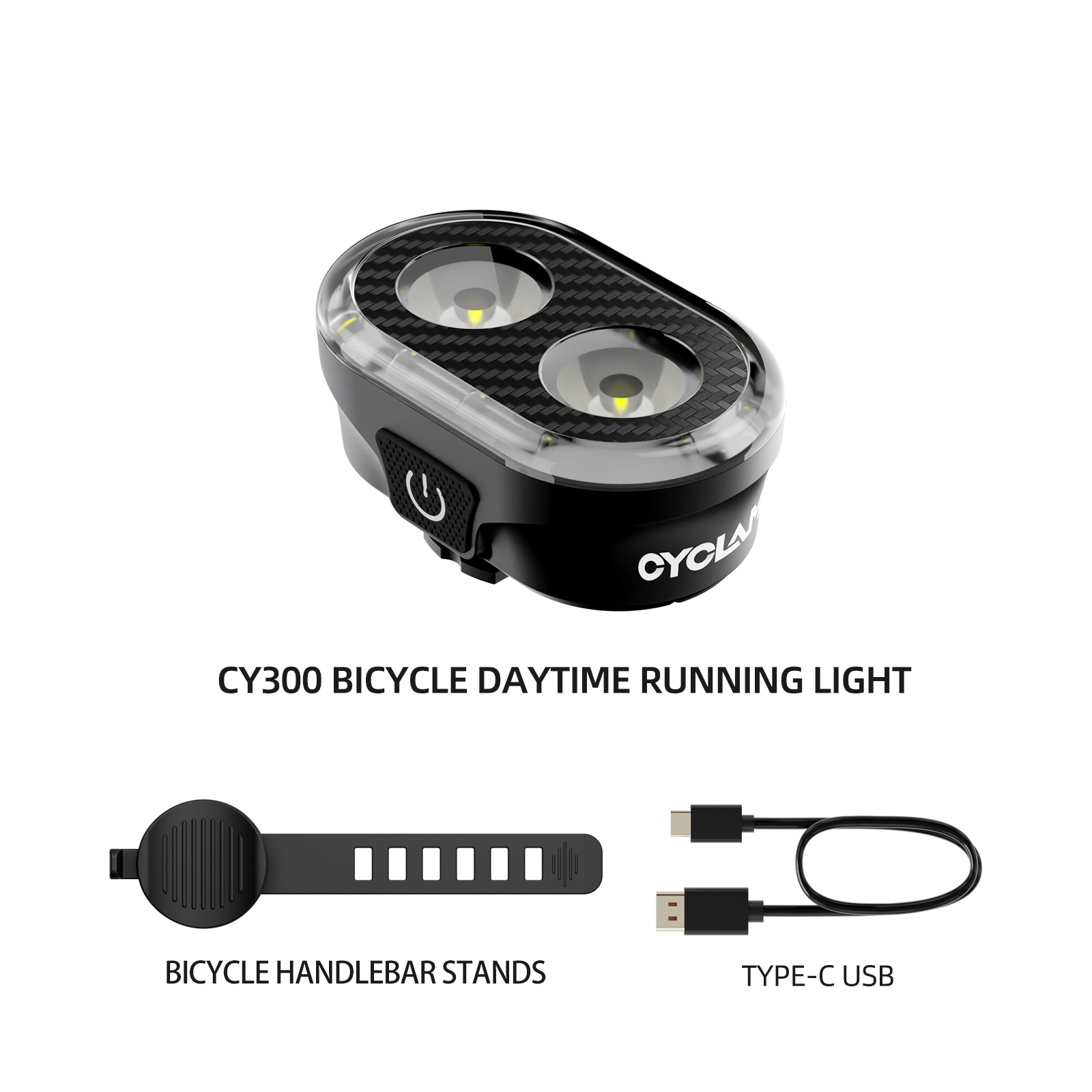 CYCLAMI luz delantera de bicicleta luz de bicicleta faros impermeables linterna tipo C carga MTB lámpara de Ciclismo de Carretera CY300: Default Title