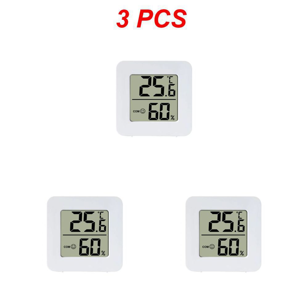 Digitales Thermometer Hygrometer Schlafzimmer Zuhause Elektronisches Messgerät Mini Heimat Elektronisches Nassthermometer LCD Elektronischer Monitor: Silber