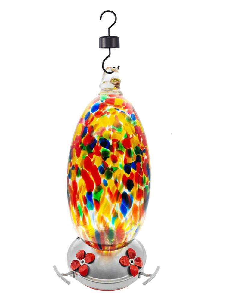 Newest Bird Feeder Hummingbird Feeder Bird Perch for Outdoors Patio Hand Blown Glass Hummingbird Feeder