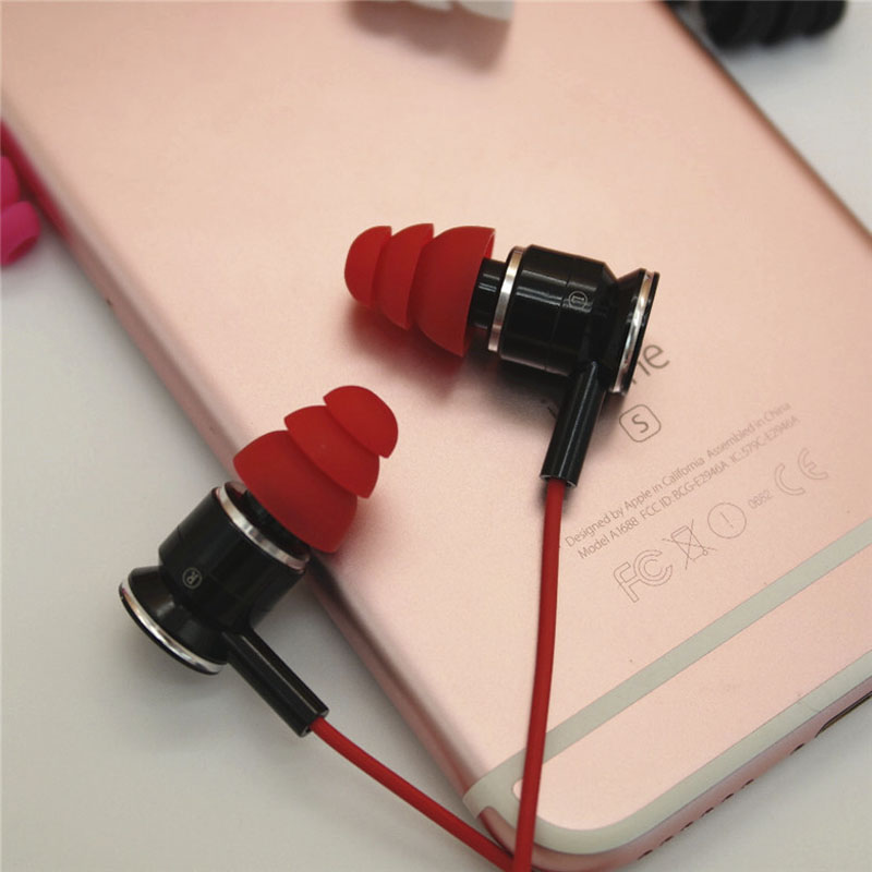 3 Pairs/6 Pairs Zachte Siliconen Oordopjes Buds In Ear Oortelefoon Pad Covers Vervanging Drie Layer Oordopjes Oordopjes oortelefoon Cap