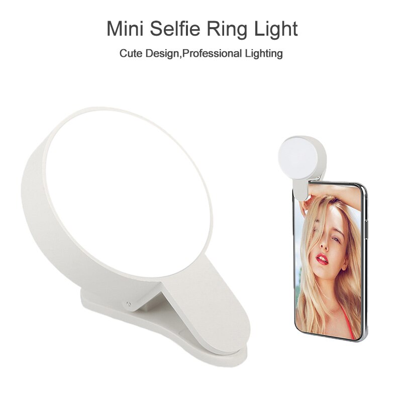 Selfie Ring Licht 3 Helderheid Niveaus 9 Led-lampen Onafhankelijke Verlichting Geschikt Voor Smartphone Selfie Enhancing Vullen Lichten