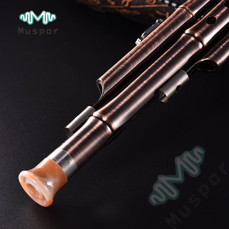 Three Tone Hulusi Flute Copper Plating ABS Gourd Flauta Crashproof Dampproof Calabash Flute