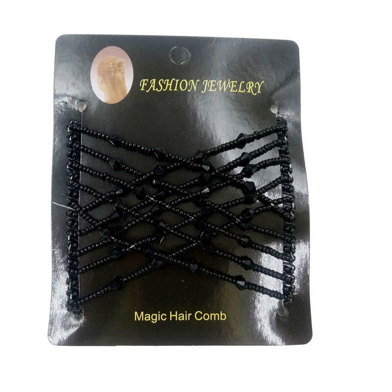Peigne magique rétro à perles pour femmes, peigne coulissant en métal élastique, accessoires pour cheveux floraux, outil de coiffure, épingle à cheveux pour femmes: 14C