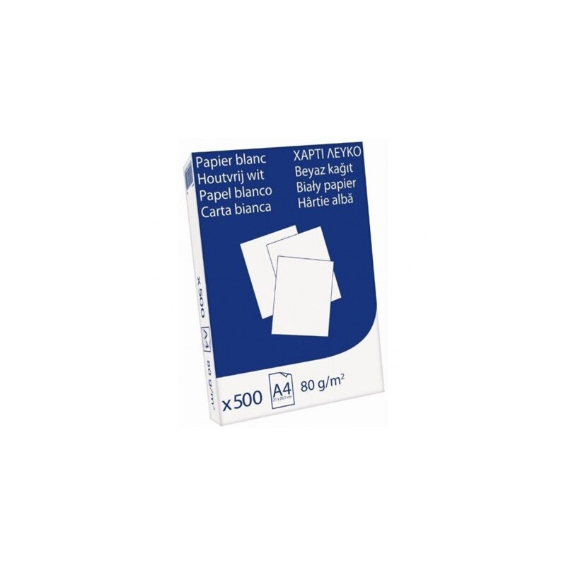 Caja de Paquetes Folios de Papel A4 blanco 500 80gr Material Papelería Colegio Oficina Impresora Fotocopiadora Manualidad Dibujo: 1 Paquete